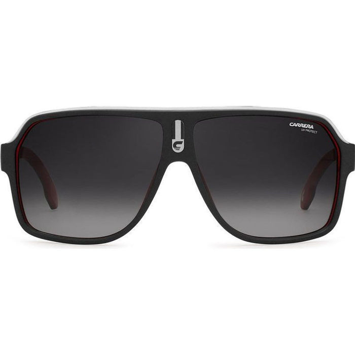 1001/S, Matte Black Matte Red/Dark Grey Gradient Lenses