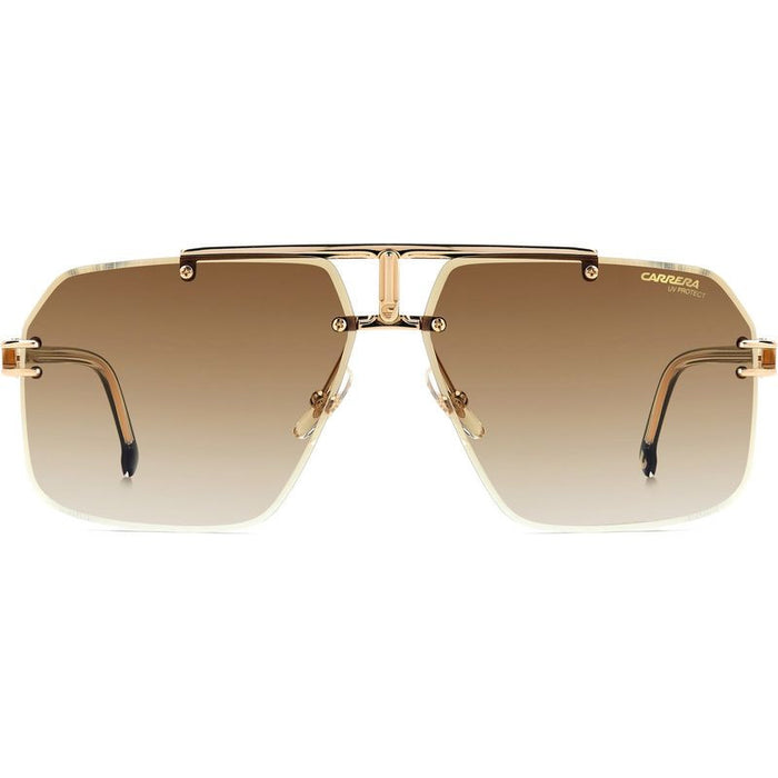 1054/S, Black and Gold/Black Brown Green Gradient Lenses