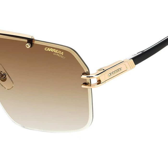 1054/S, Black and Gold/Black Brown Green Gradient Lenses