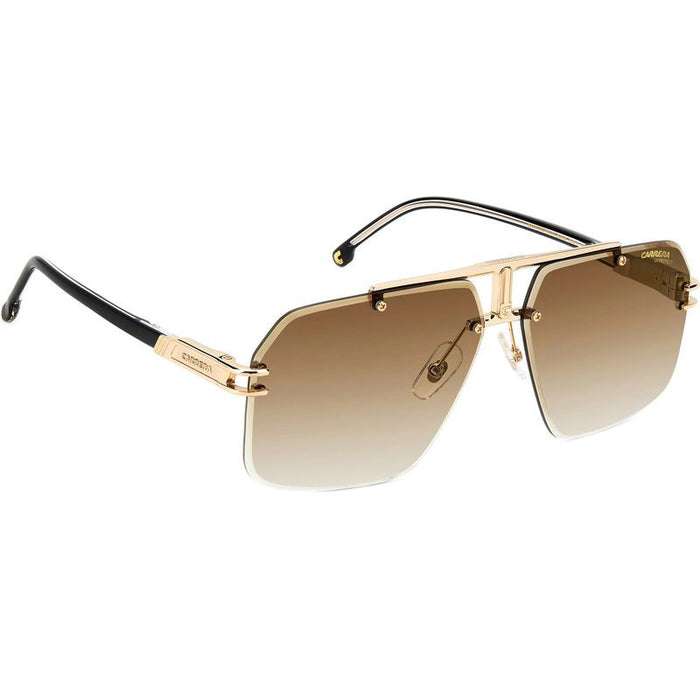 1054/S, Black and Gold/Black Brown Green Gradient Lenses