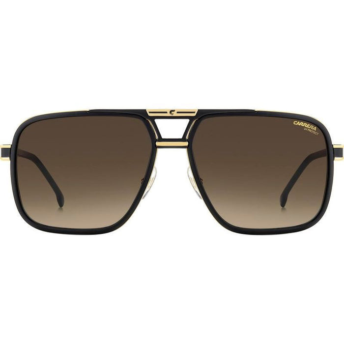 1071/S, Matte Black and Gold/Black Brown Green Gradient Lenses
