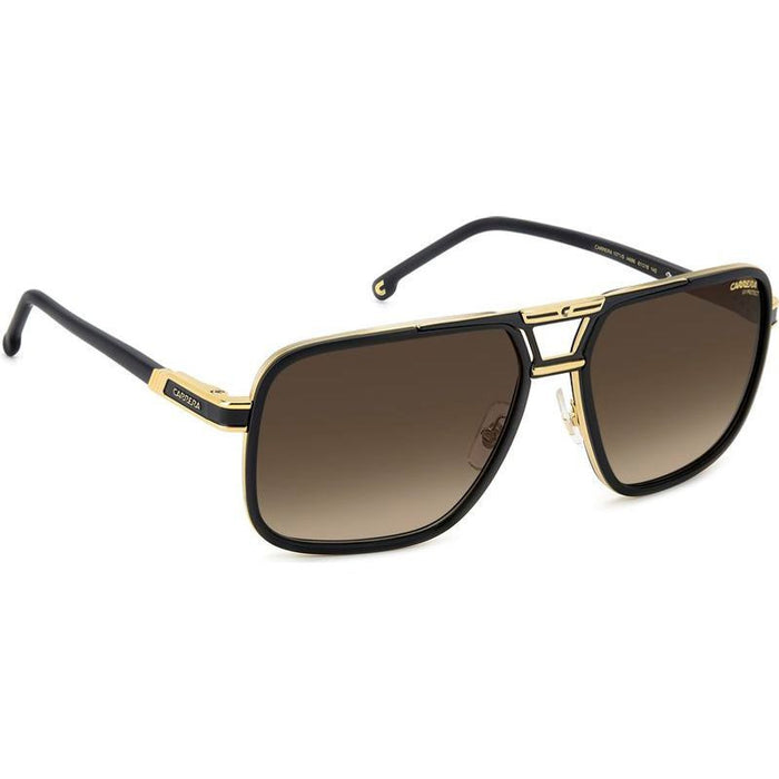1071/S, Matte Black and Gold/Black Brown Green Gradient Lenses