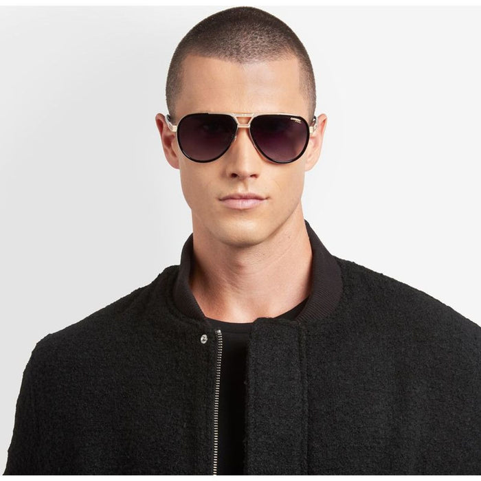 1076/S, Black and Gold/Dark Grey Gradient Lenses