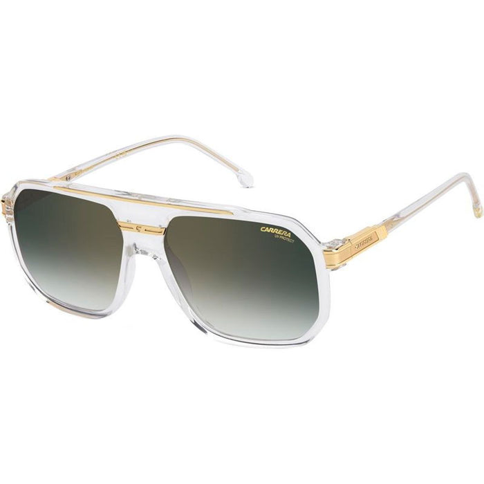 1077/S, Crystal and Gold/Green Gradient Lenses