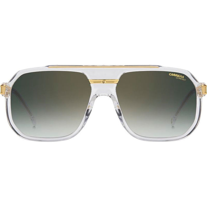 1077/S, Crystal and Gold/Green Gradient Lenses