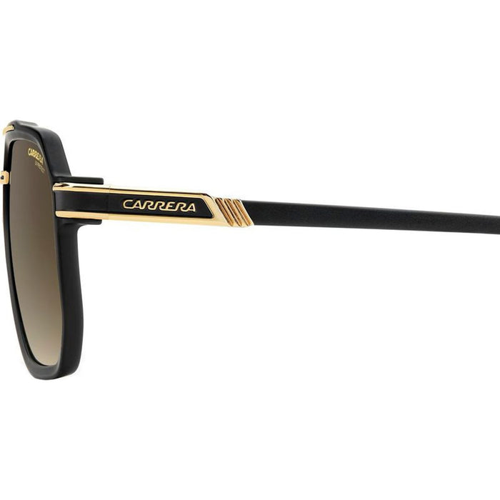 1077/S, Matte Black and Gold/Brown Gradient Lenses