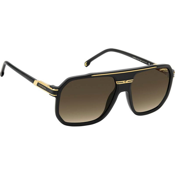 1077/S, Matte Black and Gold/Brown Gradient Lenses