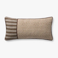 12x27 Brown Lumbar Down Pillow