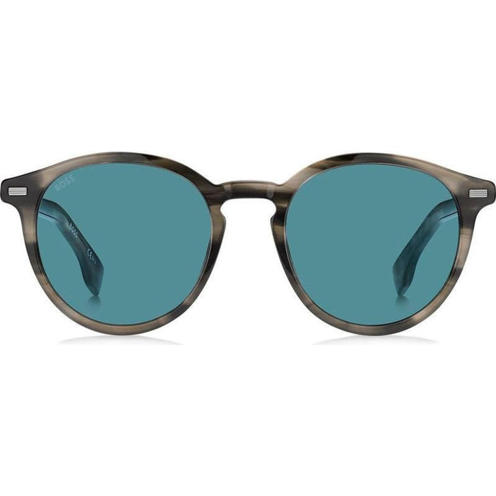 1365/S, Grey and Brown Horn/Blue Lenses