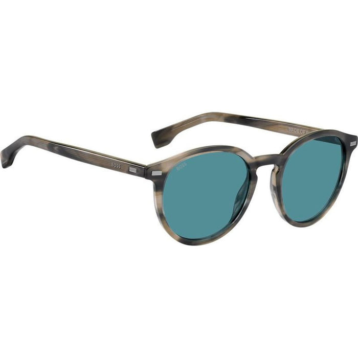 1365/S, Grey and Brown Horn/Blue Lenses