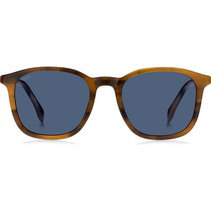 1433/S, Brown Horn/Blue Lenses