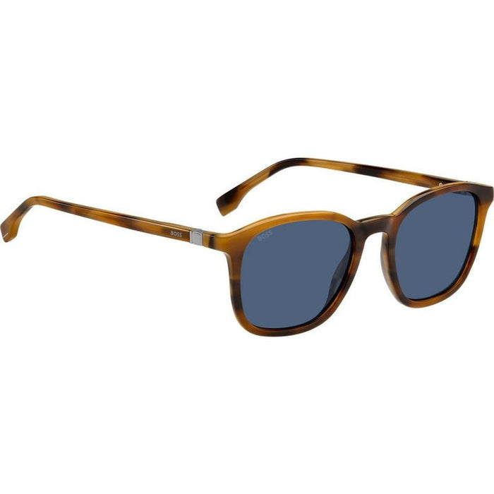 1433/S, Brown Horn/Blue Lenses