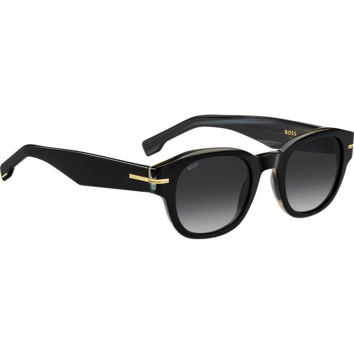 1717/S, Black Striped White/Grey Gradient Lenses