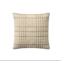 18" Ivory/Brown Down Pillow