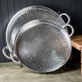 India Handicrafts Inc - 19’’ Scalloped Hammered Tray
