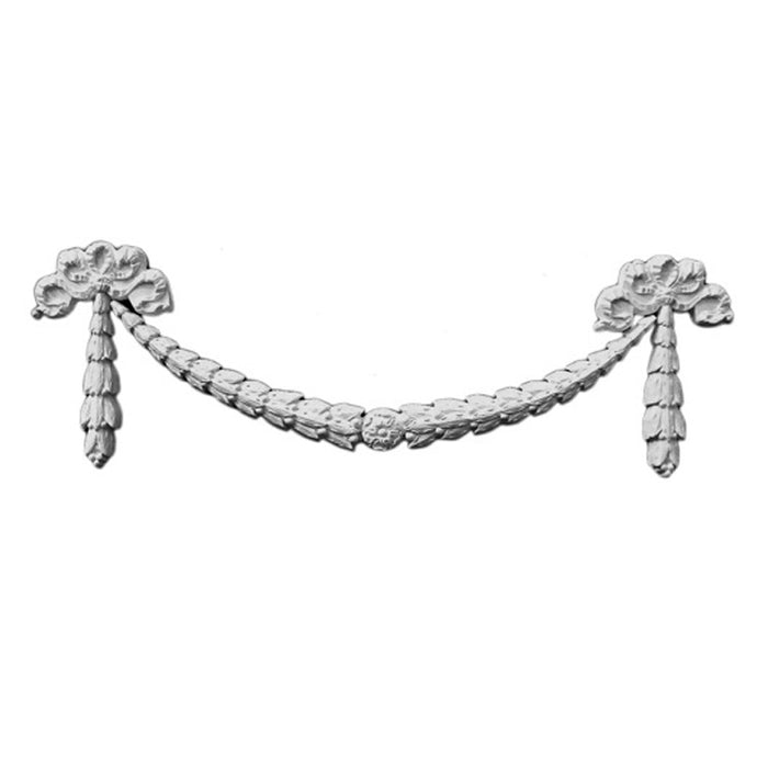 Order Online - 19" (W) x 8-1/2" (H) x 1/2" (Relief) - Empire Style Festoon / Swag Applique - [Plaster Material] from Brockwell Incorporated