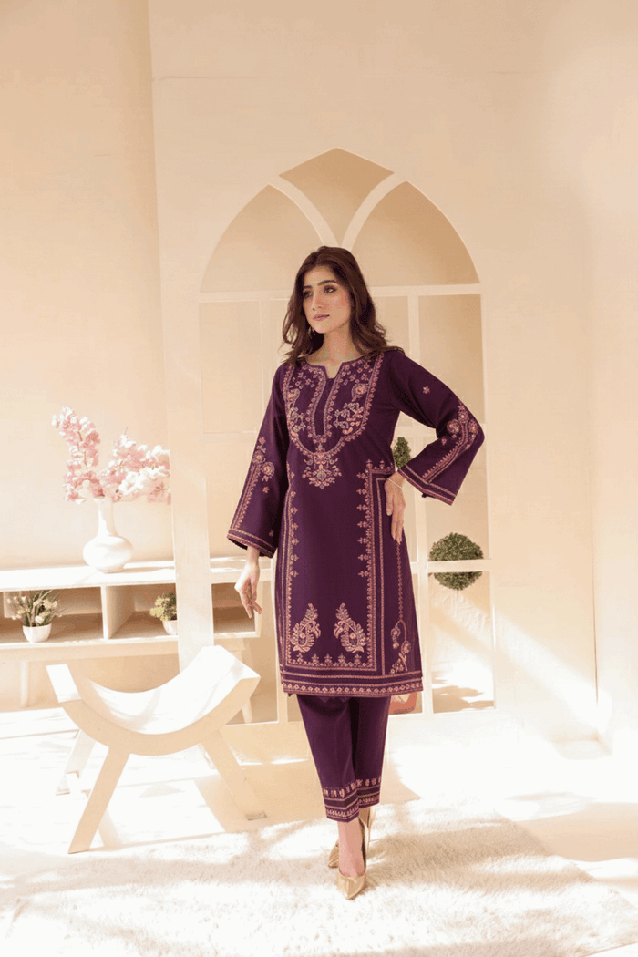 2 Piece – Embroidered Cotton Suit  30 - Nishat Creative Store