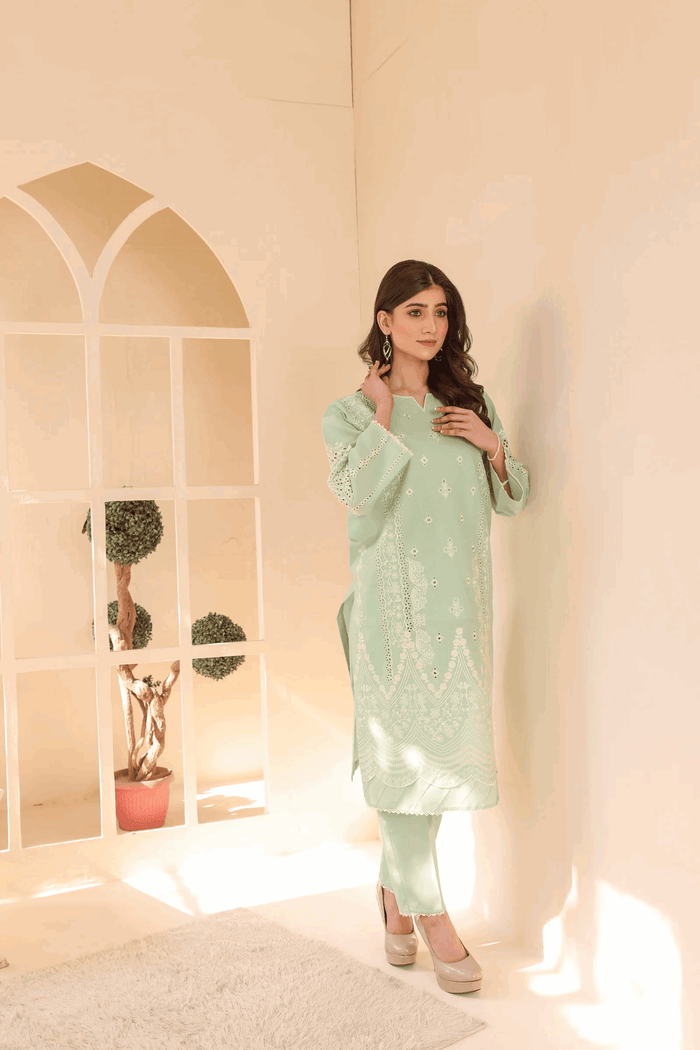 2 Piece – Embroidered Cotton Suit  42 - Nishat Creative Store