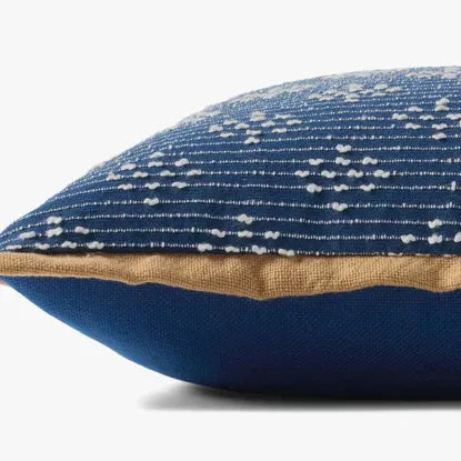 20X20 Blue Down Pillow w/Contrasting Flange