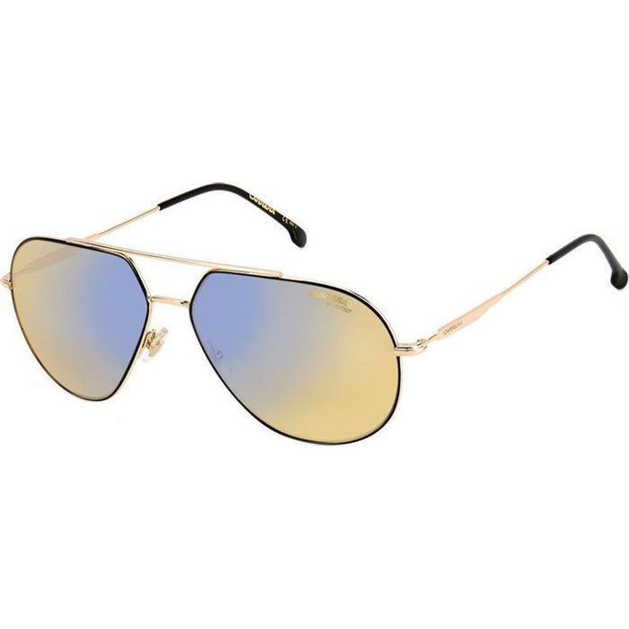 274/S, Black and Gold/Blue Mirror Lenses