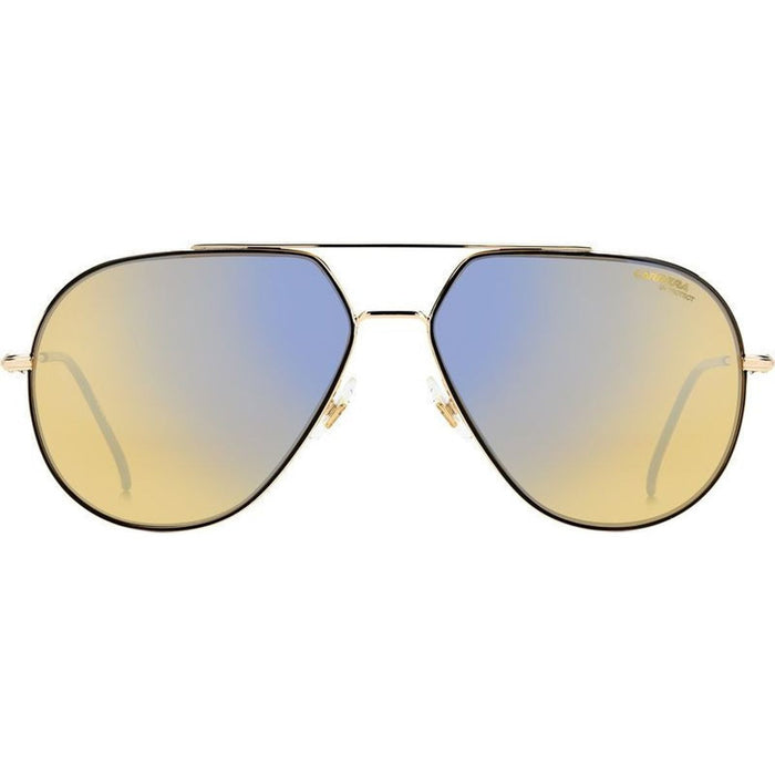 274/S, Black and Gold/Blue Mirror Lenses