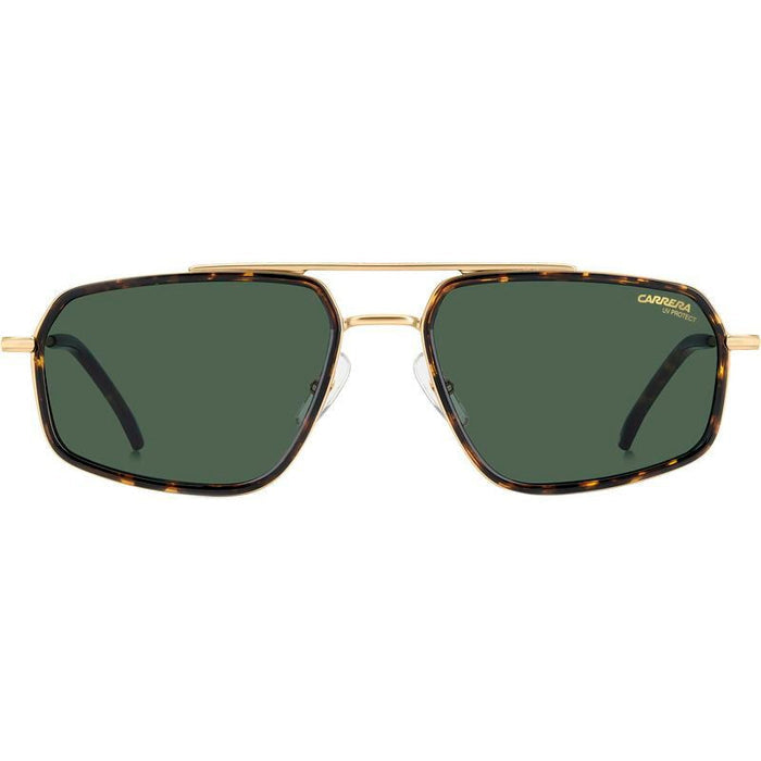 338/S, Gold and Brown Havana/Green Lenses