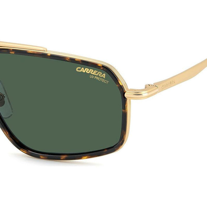 338/S, Gold and Brown Havana/Green Lenses