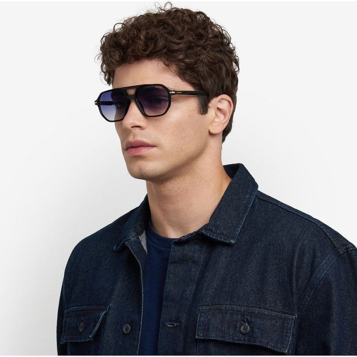 341/S, Black Gold/Blue Gradient Lenses