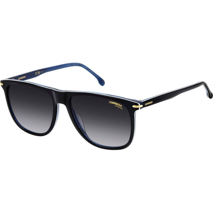 349/S, Black and Blue Horn/Dark Grey Gradient Lenses
