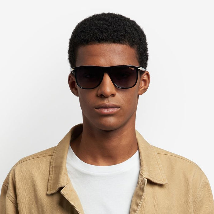 349/S, Black and Blue Horn/Dark Grey Gradient Lenses