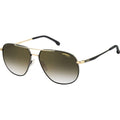 363/S, Gold and Black/Green Gradient Gold Mirror Lenses