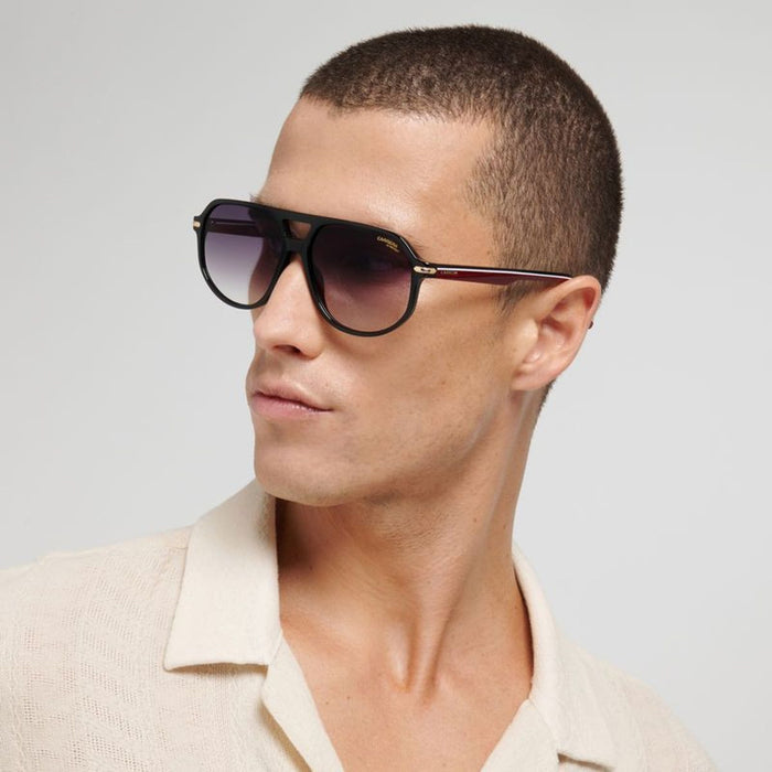 375/S, Black and Red/Dark Grey Gradient Lenses