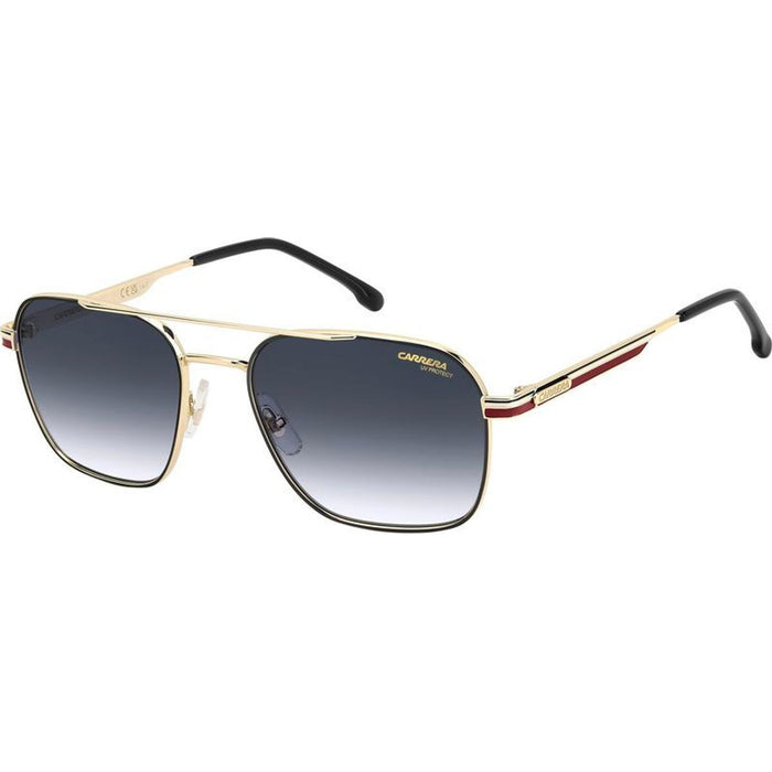 379/S, Gold and Striped Red/Dark Blue Gradient Lenses