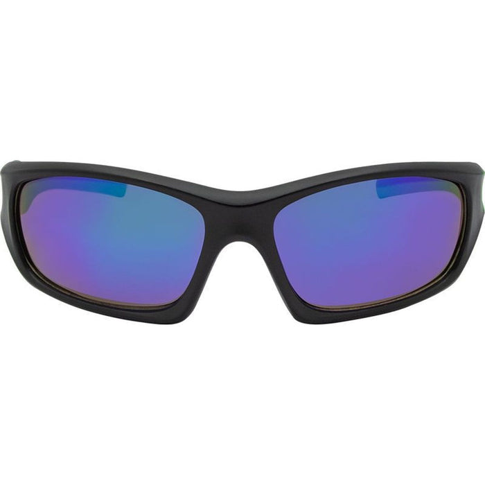 3959, Matte Black/Green Blue Mirror Lenses