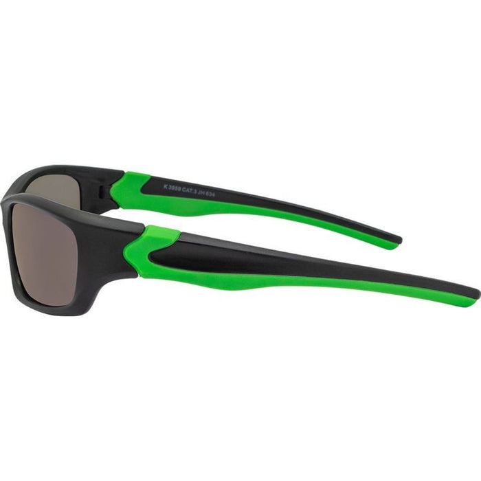 3959, Matte Black/Green Blue Mirror Lenses