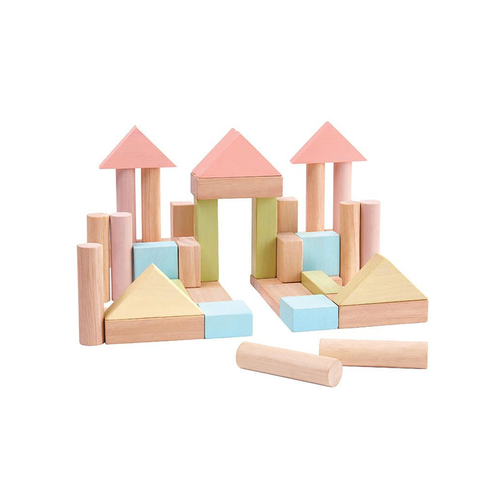 40-Piece Small Unit Blocks – Pastel Set - Babies in Bloom
