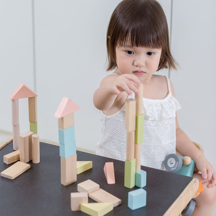 40-Piece Small Unit Blocks – Pastel Set - Babies in Bloom