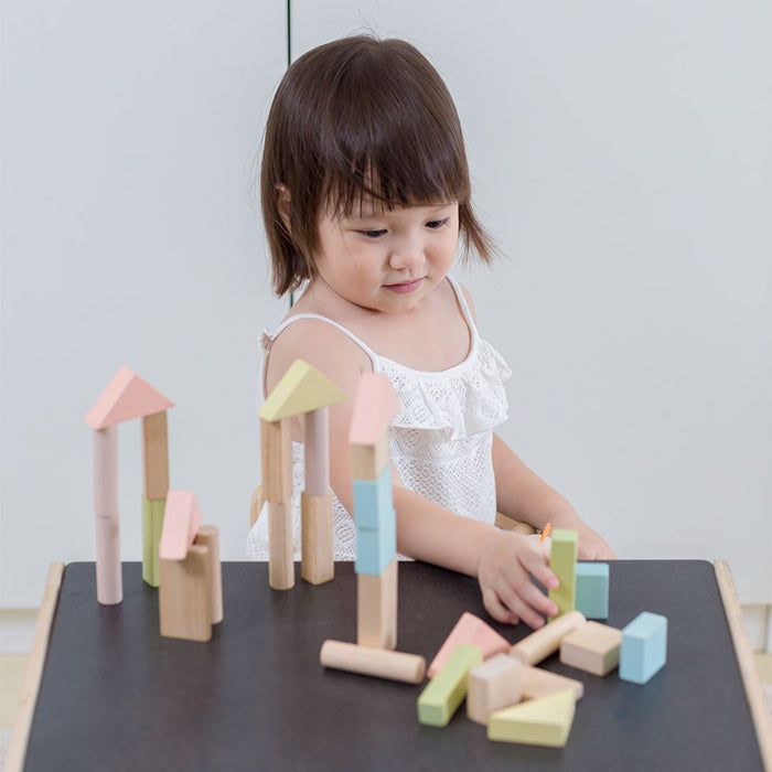 40-Piece Small Unit Blocks – Pastel Set - Babies in Bloom