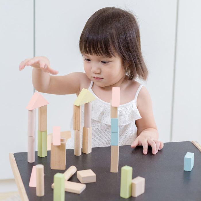 40-Piece Small Unit Blocks – Pastel Set - Babies in Bloom