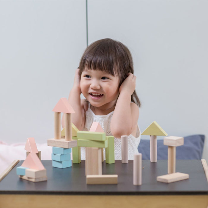 40-Piece Small Unit Blocks – Pastel Set - Babies in Bloom