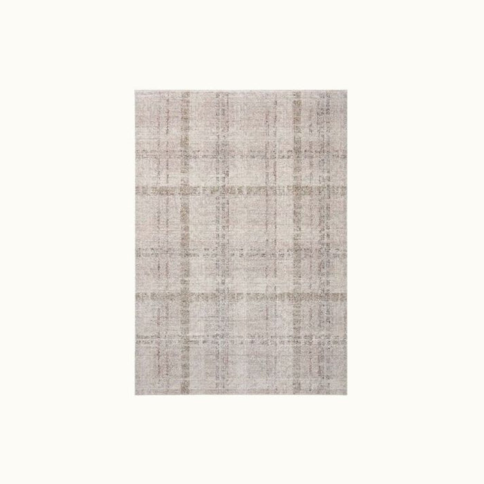 5'3" x 7'6" Ivory Multi Plaid