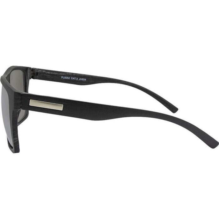 6052, Black Wood/Silver Mirror Lenses