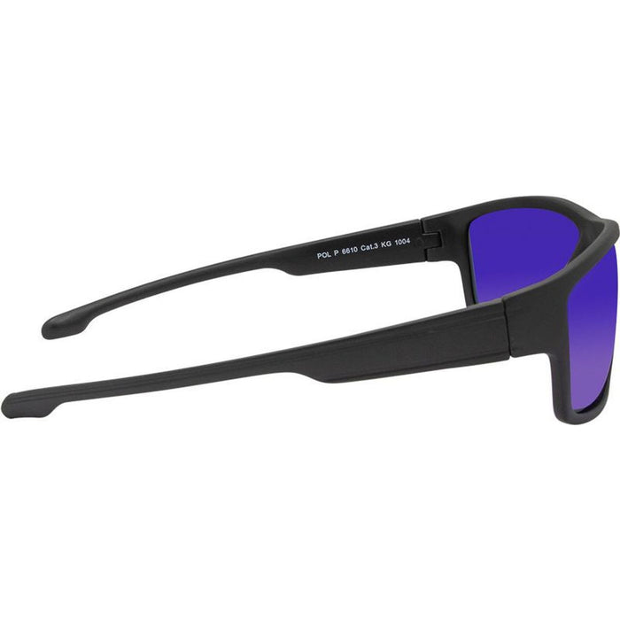 6610, Matte Black/Blue Mirror Polarised Lenses