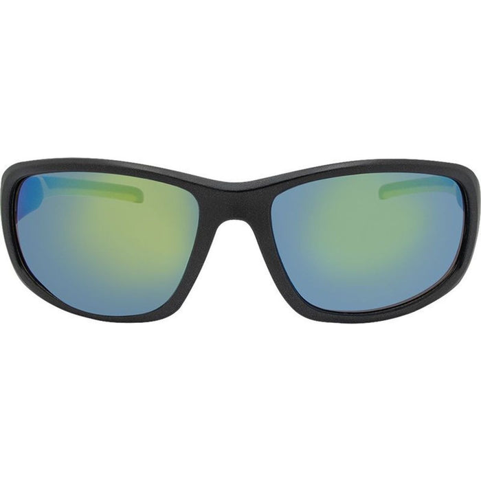 7025, Matte Black and Yellow/Yellow Blue Mirror Lenses