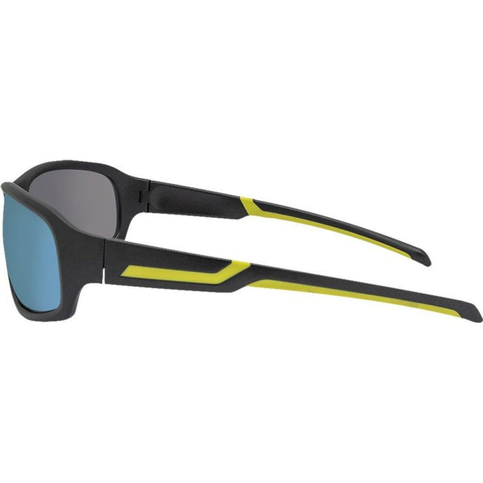 7025, Matte Black and Yellow/Yellow Blue Mirror Lenses