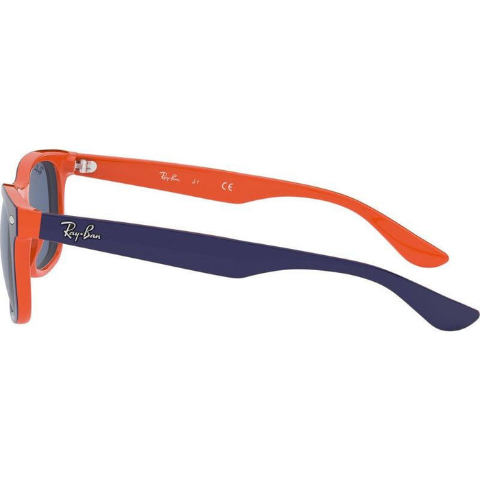 9052S Junior New Wayfarer, Blue on Orange/Blue Lenses