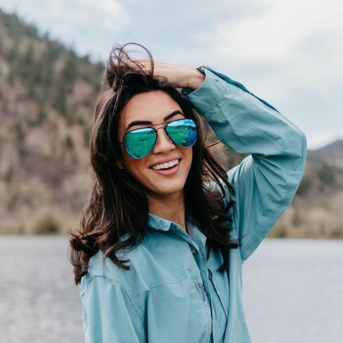 A Series, Planet Nine Matte Black/Blue Mirror Polarised Lenses