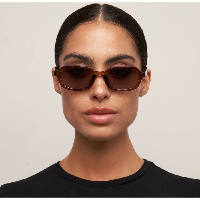 Abby, Transparent Maple/Brown Gradient Lenses
