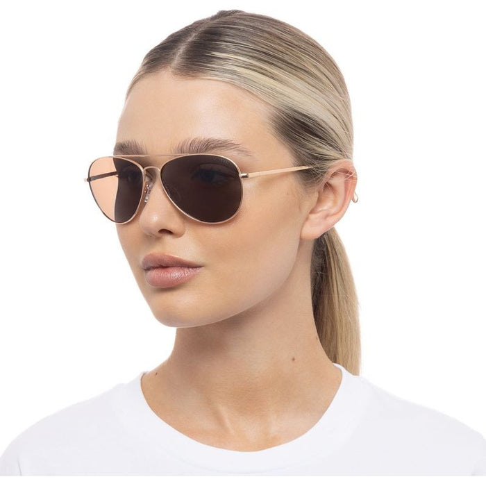 Acacia Small, Rose Gold/Brown Polarised Lenses