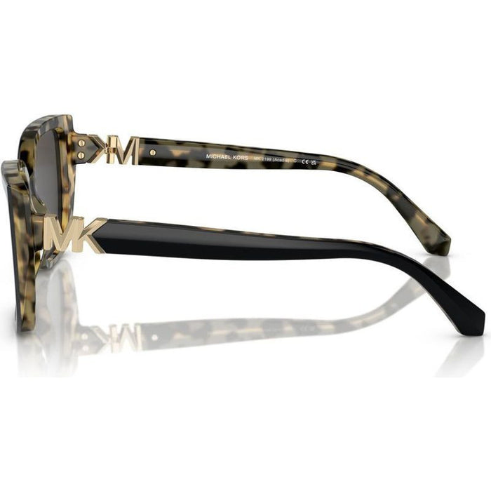 Acadia MK2199, Bi-Layer Black and Amber Tortoise/Dark Grey Lenses 57 Eye Size